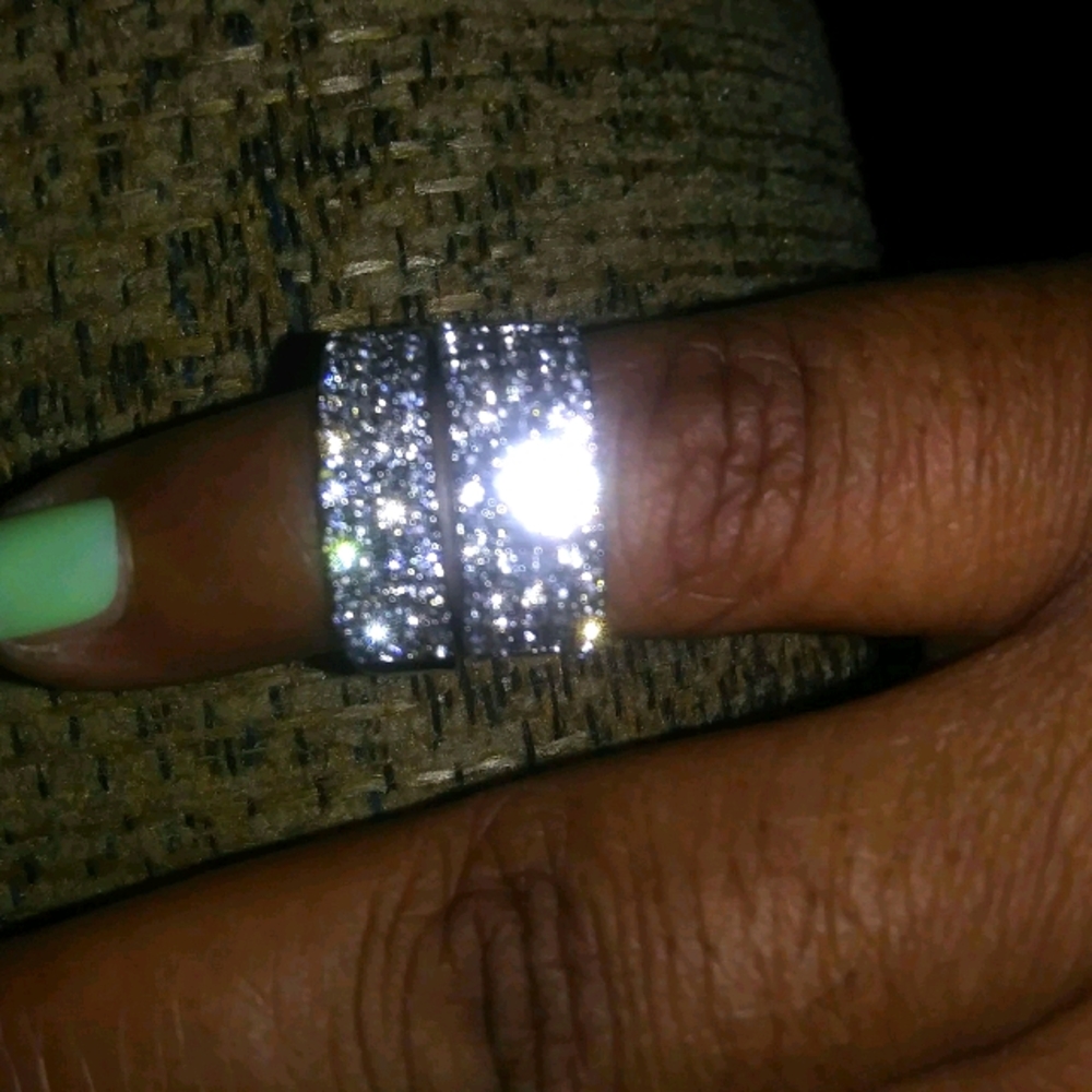 Bling Wedding Ring Set